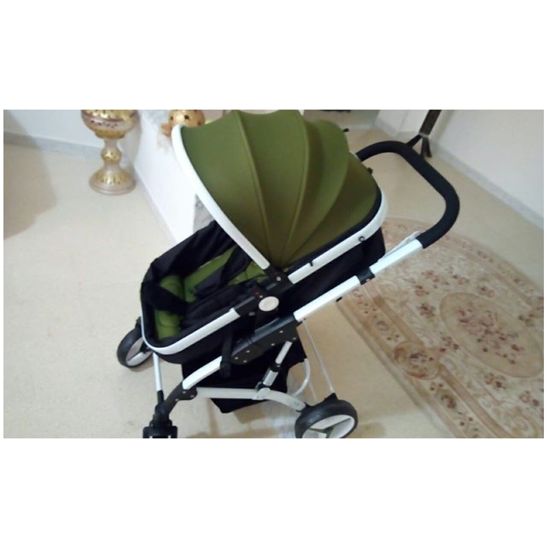 poussette leopard beige
