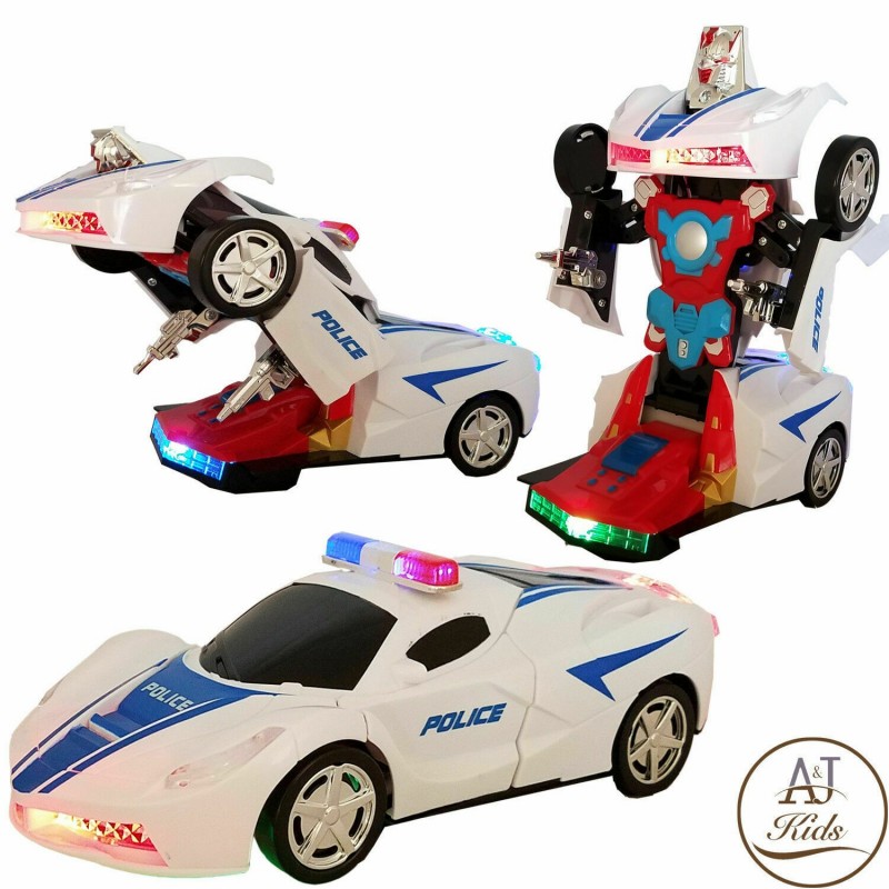 Robot transformer voiture police